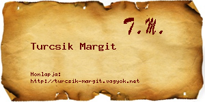 Turcsik Margit névjegykártya